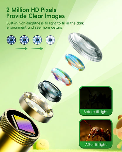 Ashfly Borescope Snake Camera with Light for Kids Educational Gift