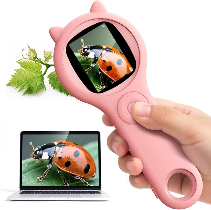 Ashfly Handheld Mini Microscope for Kids Educational Gift