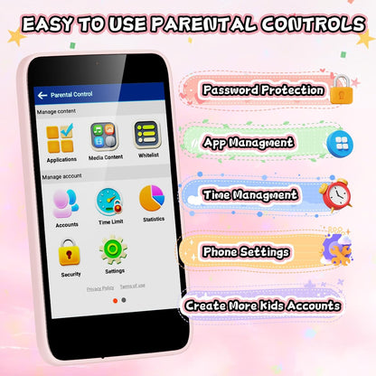 Ashfly 3.97" Touchscreen Kids Smart Phone with 210+ Learning Games and 190+ Drawing